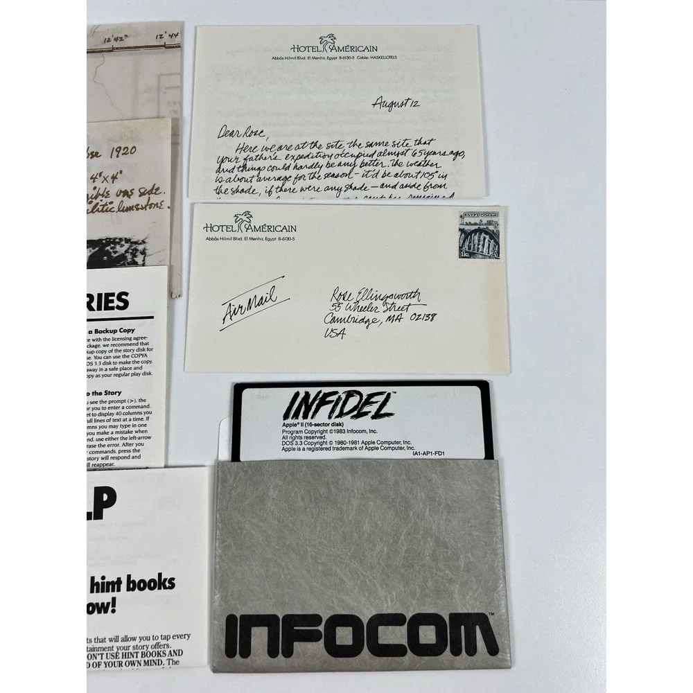 INFIDEL Infocom Apple II PC Vintage Computer Game 1984